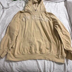 Beige oversized hoodie with raise "New Orleans -- French Quarter"
